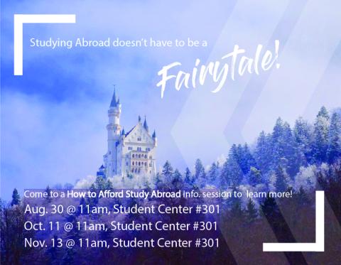 How to Afford Study Abroad Flyer for fall 2018
