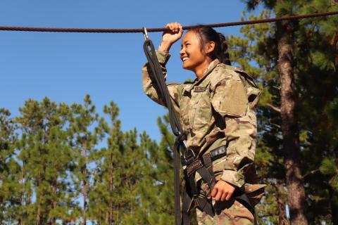 Georgia Tech Softball players train with Georgia Tech ROTC cadets at Fort Benning