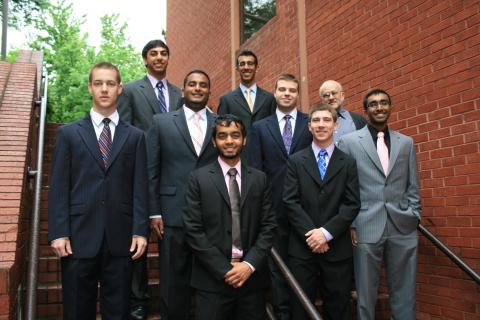Spring 2010 Design Team Winners (from left to right, back row): Anish Bhatt, Zoheb Virani, and Alex Shapiro (middle row): Ryan Smith, Rathin Ramesh, Ian Yancey, and Nik Reddy( front row): Nupur Patel and Justin Chmielews
