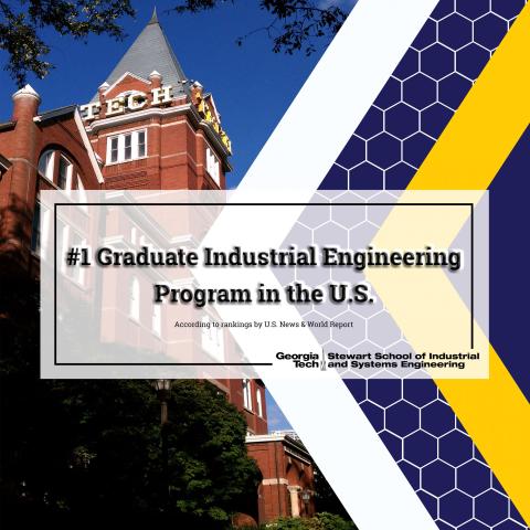 ISyE's graduate program are once again ranked No. 1 by USNWR.