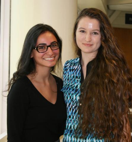 Georgia Tech IISE President Ida Mizani with Morgan Knowlton, recipient of the Outstanding Freshman Award