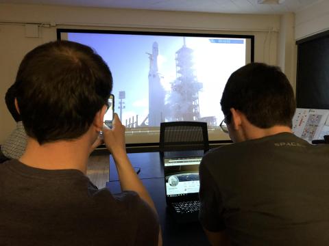 Students Watching SpaceX