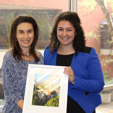 Kaitlin Rizk, receipient of the Love Family Foundation Scholarship, with Professor Natashia Boland