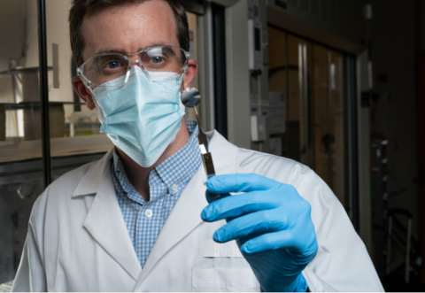 Ryan Lively in lab 