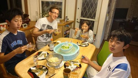 Joseph Malecki, an industrial engineering major, during his study abroad stint in Japan
