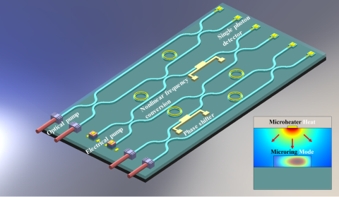 Graphic of thermally tunable optical switch