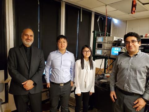 Photograph of Georgia Tech ECE researchers Ali Adibi, Tianren Fan, Xi Wu and Ali A. Eftekhar (left to right)