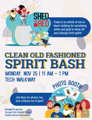 Flyer for Clean Old Fashioned Spirit Bash