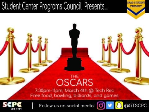SCPC Presents The Oscars on 3/4! 