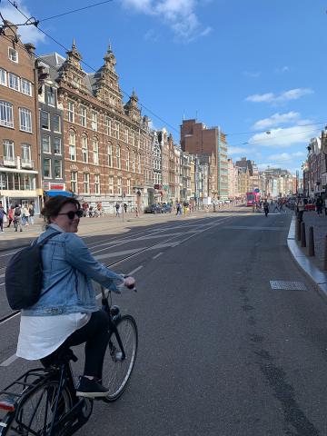 Rachael Panik and her bike