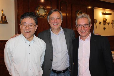 l-r: Satoshi Tadokoro (RAS Past President 2016-2017), Seth Hutchinson (RAS President-Elect), Wolfram Burgard (RAS President 2018-2019)