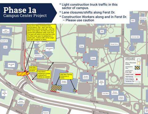 Phase One of the Campus Center Construction Project