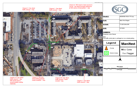 map of logistics for utlity locating