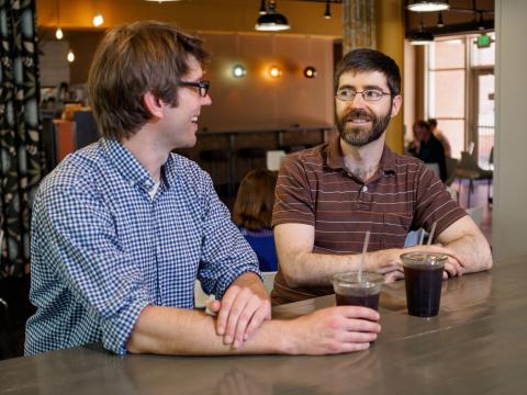 Will Ratcliff and Peter Yunker at Highland Bakery