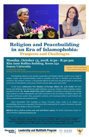 Poster for the Religion and Peacebuuilding Panel