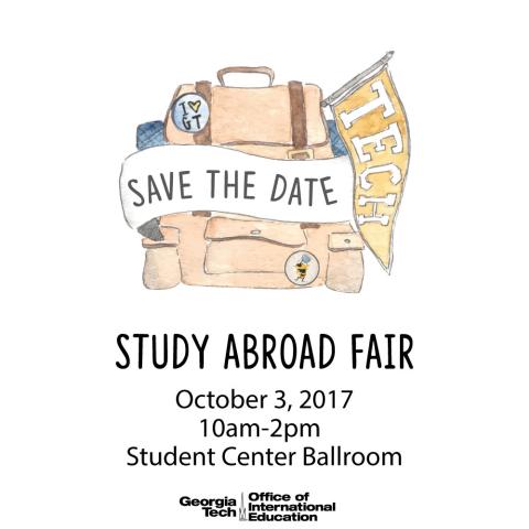 Study Abroad Fair Save the Date Flyer