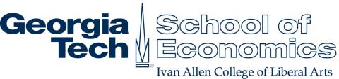 Logo for Georgia Tech School of Economics in the Ivan Allen College of Liberal Arts