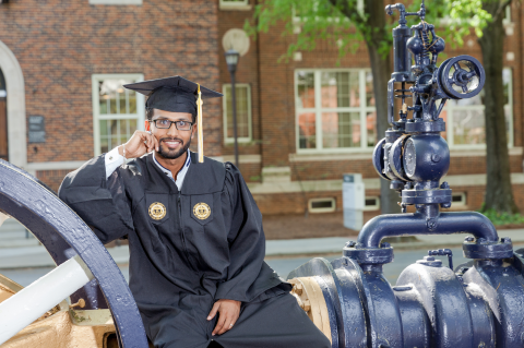 It took Mohammed Washim 10 years, but he's proud to complete his degree at Georgia Tech despite many challenges.  