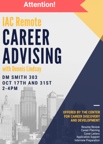 Flyer for IAC Remote Career Advising