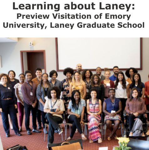 Group photo of participants in the Learning about Laney visitation at Emory University.