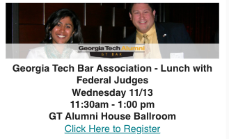 Two federal judges coming to speak with the GT Bar Association