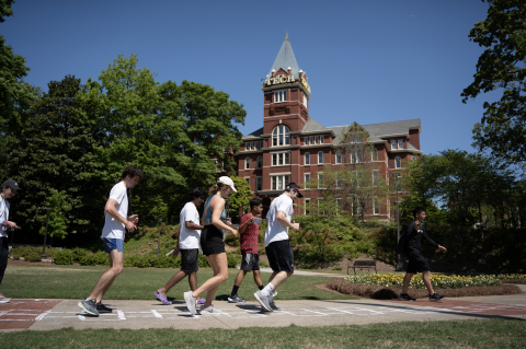 Georgia Tech student hop through record-setting hopscotch