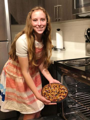 ISyE senior Shannon Gerhard in her kitchen