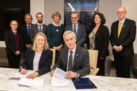 Signing Student Exchange Agreement between Georgia Tech & École Polytechnique