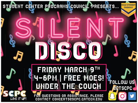 SCPC Presents: Silent Disco on 3/9!