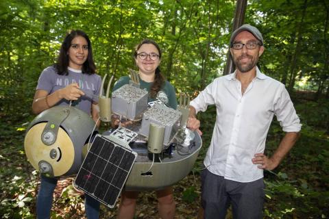 Research team from left to right: Carmen Jimenez, Hannah Phillips, and Magnus Egerstedt 