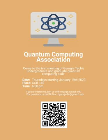 GT Quantum Computing Association (student org) spring meeting flyer