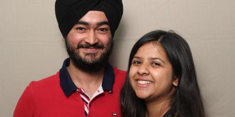 Ishbir Singh poses with friend and interviewer Maithili Appalwar.