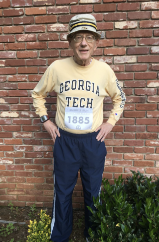 photograph of Tom Gaylord after finishing the Burdell Run