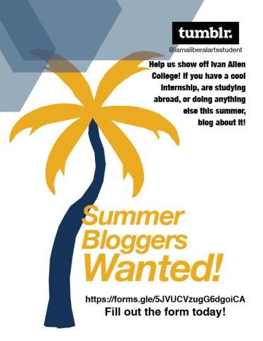 Advertisement for IAC summer 2019 bloggers