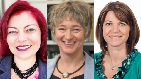 Headshots for Brandy Simula, Anna Stenport, and Kate Williams.