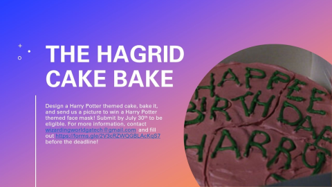 Hagrid Cake Bake Flyer