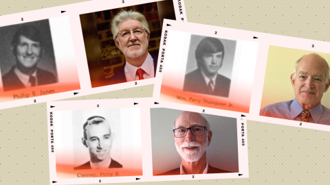Then and now: Jones, Cheaney, and Thompson in the Georgia Tech Blueprint and today.