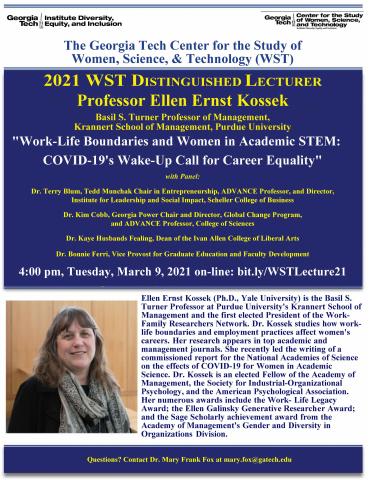 2021 Women, Science, and Technology Distinguished Lecturer Flyer