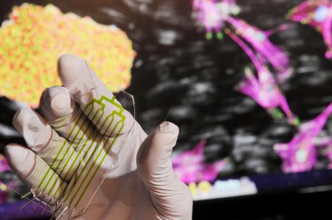 Stem cell separation device closeup