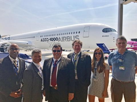 From left: Dr. Stephen Ruffin, Dr. Jimmy Tai, Dr. DImitri Mavris, Dr. Laurence Jacobs, Dr. Katie Schwartz and Dr. Eric Feron