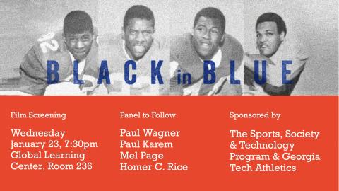 Flyer for the Black and Blue film screening