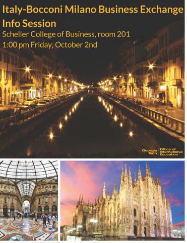 Italy- Bocconi Milano Business Exchange Program Information Session