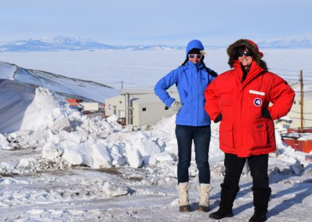 Catherine Walker (left), Britney Schmidt (right)