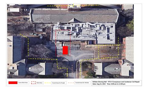 map of crane staging