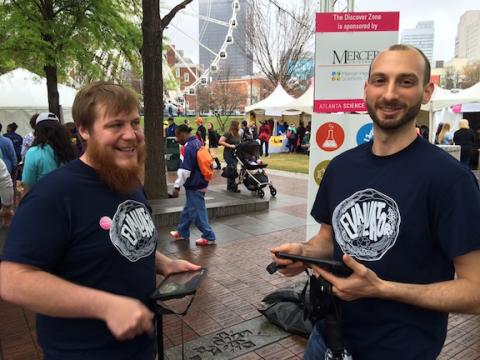 Georgia Tech's CEISMC -  Evaluators at Atlanta Science Festival Expo, Christopher Cappelli and Bill Kay