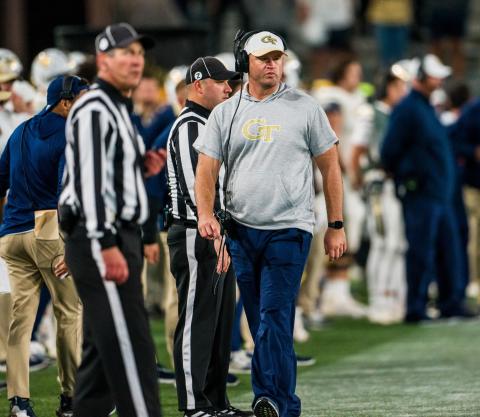Coach Brent Key on sidelines