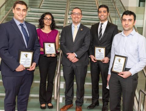 photograph of ECE Graduate Student Award Winners - 2019 Roger P. Webb Awards Program