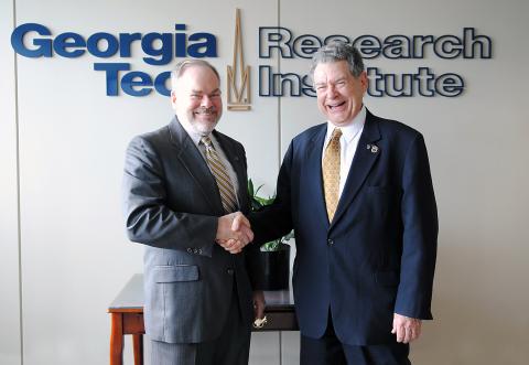 GTRI Director Steve Cross and AFOSR Director Dr. Thomas F. Christian