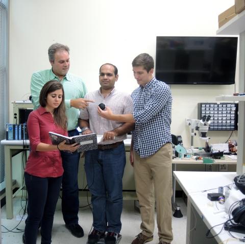 Inan Research Laboratory members - Hazar Ashouri, Omer Inan, Abdul Qadir Javaid, and Andrew Carek