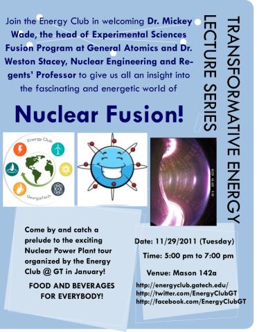 ECGT Nuclear Fusion Speaker